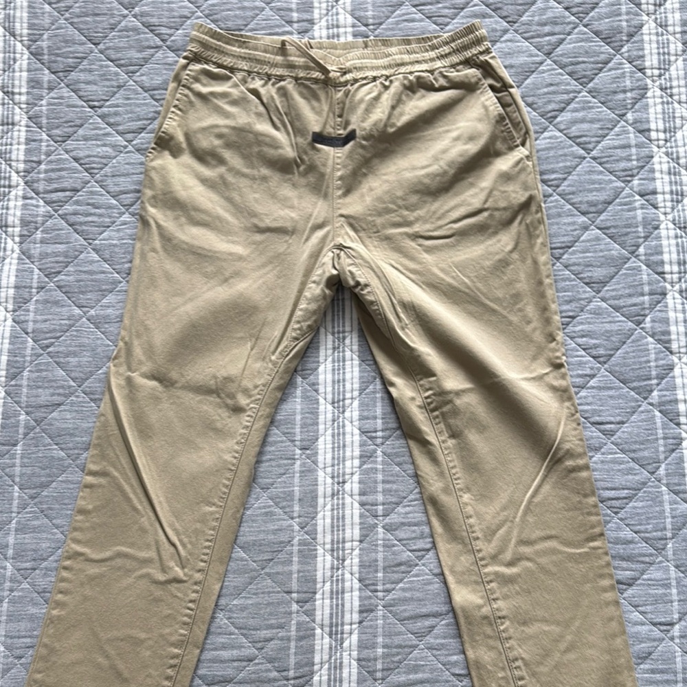 Essentials Fear of God Tan Cotton Twill Jogger Pants